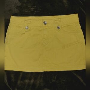 United Colors Of Benetton Yellow Mini Skirt Casual Resort Wear